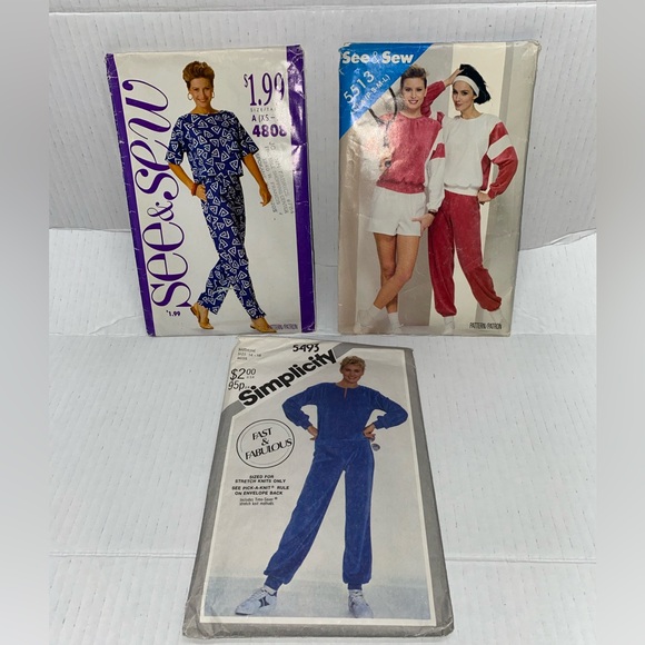 Simplicity Other - * Vintage Sewing Patterns Set athletic outfits 1980 vintage cut fits med & small